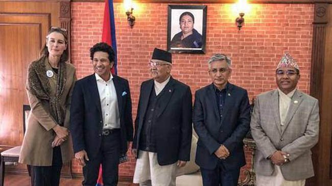 Tendulkar raises awareness for brain development in Kathmandu