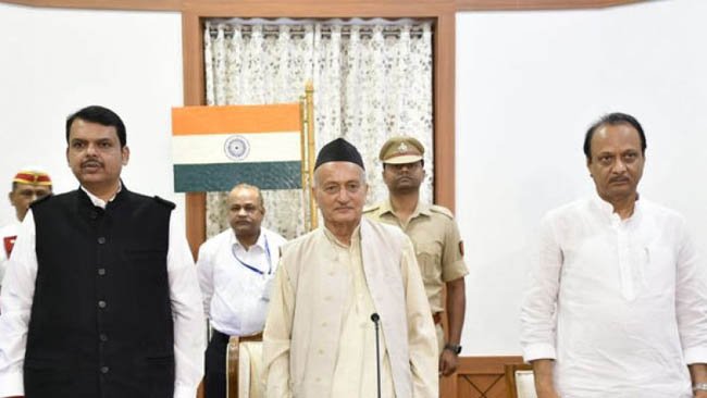 Fadnavis back as Maha CM, Ajit Pawar Dy CM