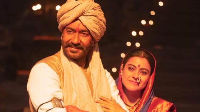 Ajay Devgn and Kajol strike a pose while in character for Tanhaji