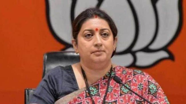 Post of Cong president family matter: Smriti Irani