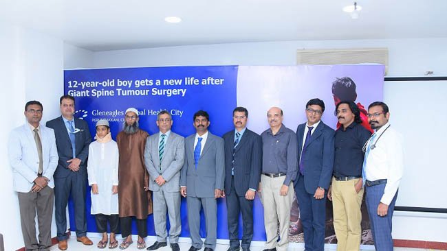12-Year-Old Bangladesh Boy Recovers Successfully After a Complex Spine Tumour Surgery at Gleneagles Global Hospitals