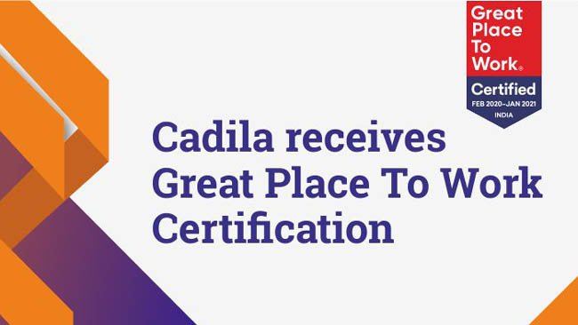 Cadila Pharmaceuticals Awarded Great Place To Work Certificate