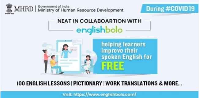 NEAT offers Free Online English programme in collaboration with EnglishBolo amid COVID-19