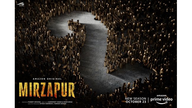 Amazon Prime Video and Excel Media and Entertainment confirm a 23rd October 2020 release for second season of Amazon Original Mirzapur