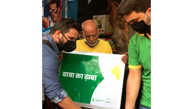 ZunSolar took an initiative to help Baba's Dhaba