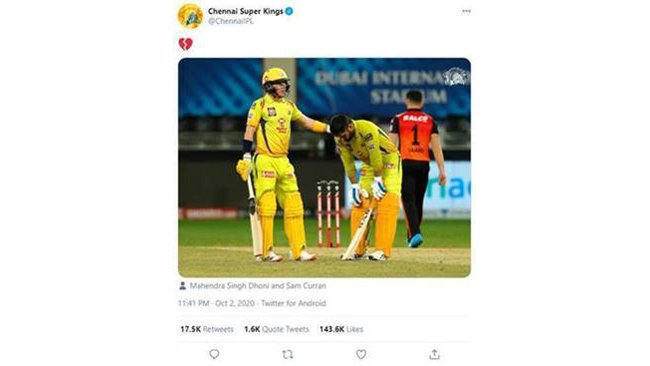 Chennai Super Kings become the most Tweeted about team during this cricket season