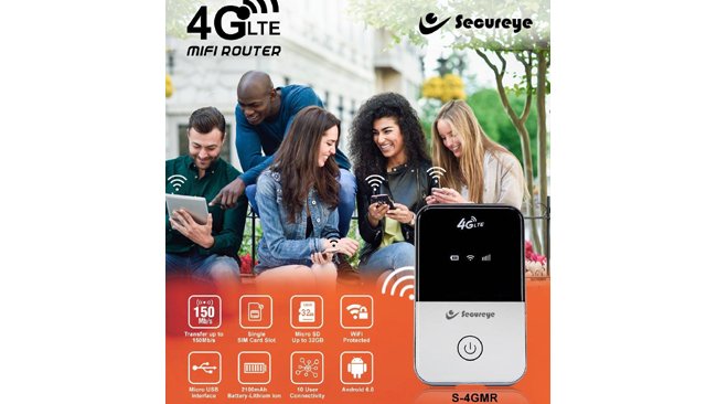 Mifi router S-4GMR, which can connect 10 devices at once, launched by Secureye in India