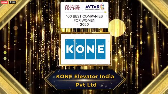 KONE Elevator India Once Again in the List of 100 Best Companies for Women