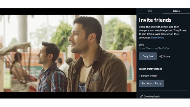Viewers can enjoy the social viewing experience as Amazon Prime Video Launches Watch Party in India