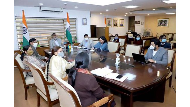 Shri Prahlad Singh Patel takes a review meeting of “Adopt a Heritage: Apni Dharohar, Apni Pehchaan” Project