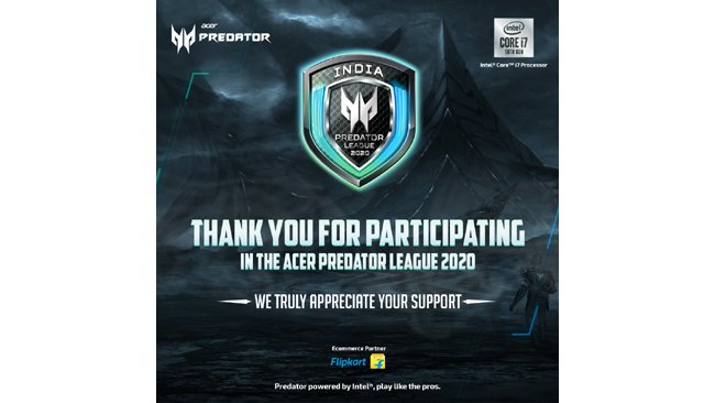 Acer’s Mega eSports Tournament “The Predator Gaming League – India Finale” Concludes