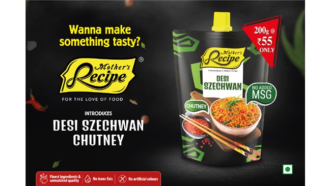 Mother’s Recipe introduces its newly launched spout pack Szechwan chutney