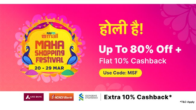 Paytm Mall announces 'Holi Special' Maha Shopping Festival