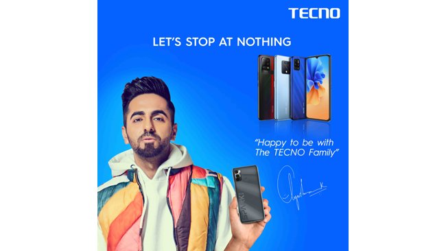 TECNO ropes in Bollywood Superstar Ayushmann Khurrana as its Indian brand ambassador for 2021