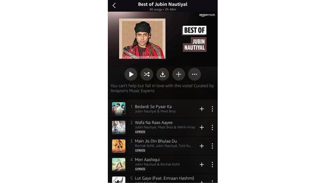 Amazon Prime Music celebrates Jubin Nautiyal’s birthday with a special playlist