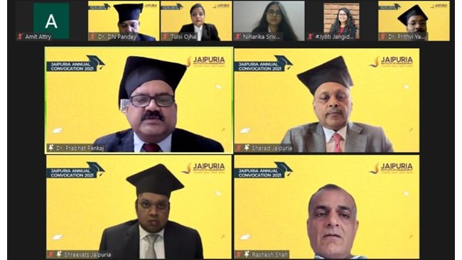 Jaipuria institute of management organises 2nd e-convocation, 1023 students awarded degrees