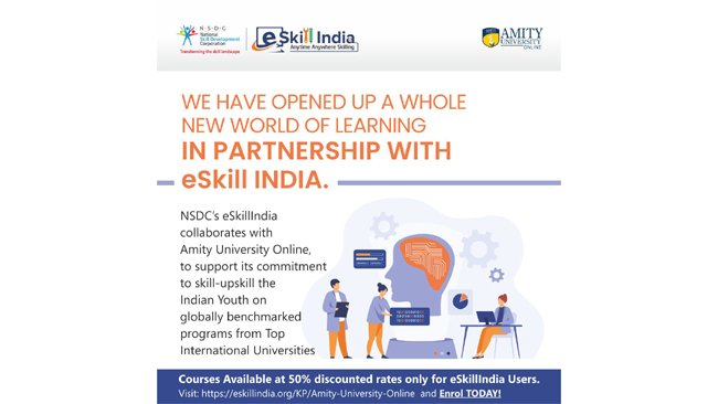 NSDC and Amity University Online collaborate to skill young learners professionally