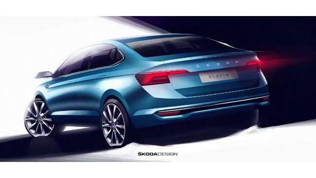 SKODA AUTO showcases first sketches of the new SLAVIA