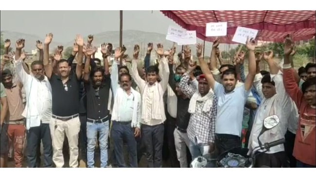 अलवर में भूमिका ग्रुप के खिलाफ़ मजदूरों और उपभोक्ताओं का विरोध प्रदर्शन