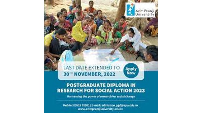 Azim Premji University opens admissions for Postgraduate Diploma in Research for Social Action 2023