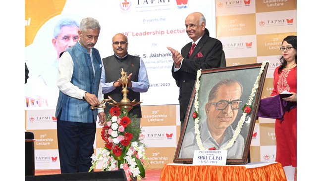 India’s External Affairs Minister Dr. S. Jaishankar delivers the 29th Leadership Lecture at T A Pai Management Institute (TAPMI), MAHE, on ‘India in the Amritkaal’