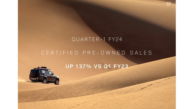 JLR India achieves highest ever Q1 sales with 102% YoY growth