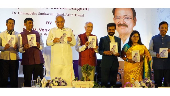 Venkaiah Naidu unveils ‘Live For A Legacy’, a book written by the city’s well-known Robotic Cancer Surgeon