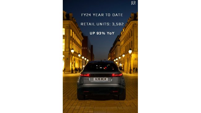 Three consecutive quarters of record sales growth for JLR India