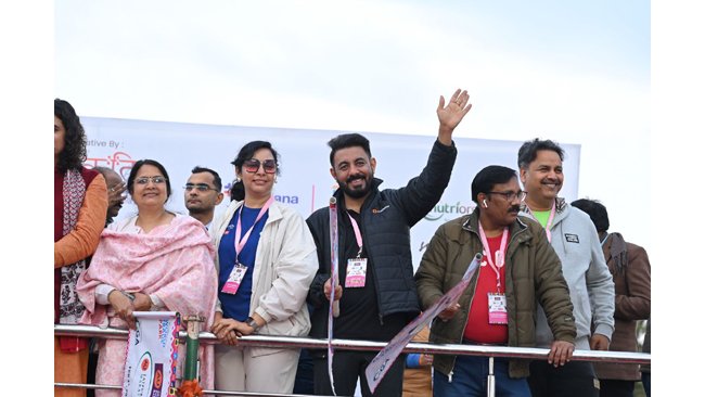 Amit Jain, CEO & Co-founder of CarDekho Group and Girnar Foundation, Ignites the Spirit of Wellness as he boosted the enthusiasm of participant