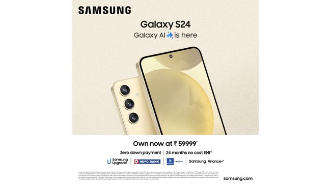 Samsung Galaxy S24 Now Available with Never-Before-Seen Offer Starting INR 59999