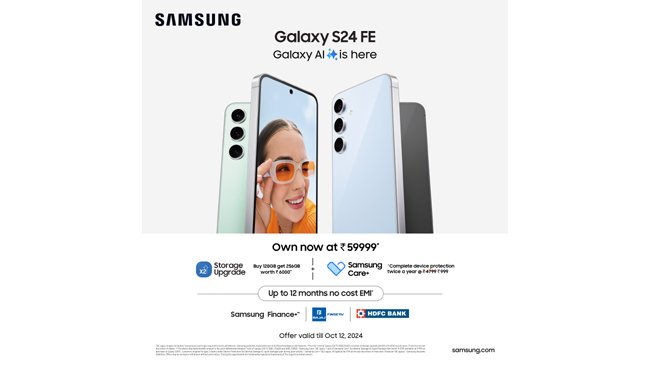 Samsung Galaxy S24 FE Goes on Sale in India with Exciting Introductory Offers