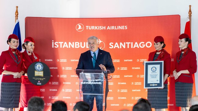 Turkish Airlines Starts its Flightsto Santiago, Chile