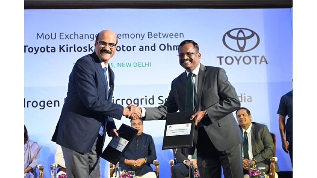 Toyota Kirloskar Motor Exchanges Memorandum of Understanding with Ohmium to advance Scalable Hydrogen-Based Energy Solutions in India