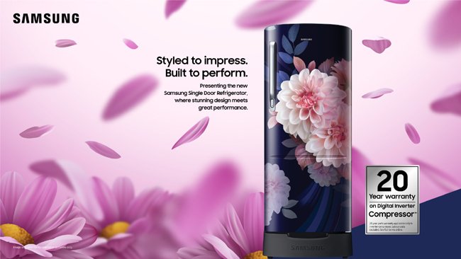Samsung Introduces New Range of Single Door Refrigerators with Elegant Floral Design and Long-Lasting Performance in India