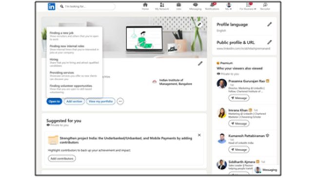 Professionals can now add their notice period and expected annual salary when using Open to Work on LinkedIn
