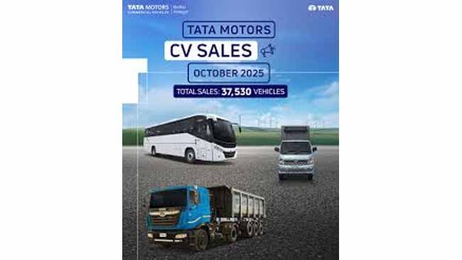 Tata Motors registered total sales of 37,530 commercial vehicle units in October 2025