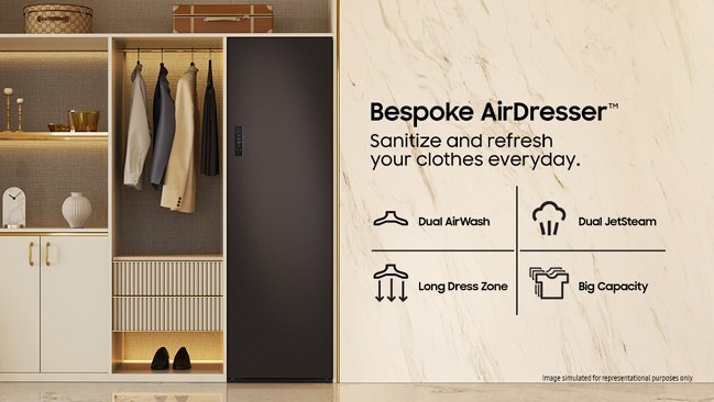 Samsung Unveils Next-Gen Bespoke AirDresser™ Featuring Dual AirWash& Dual JetSteam for Smarter, Hygienic Clothing Care